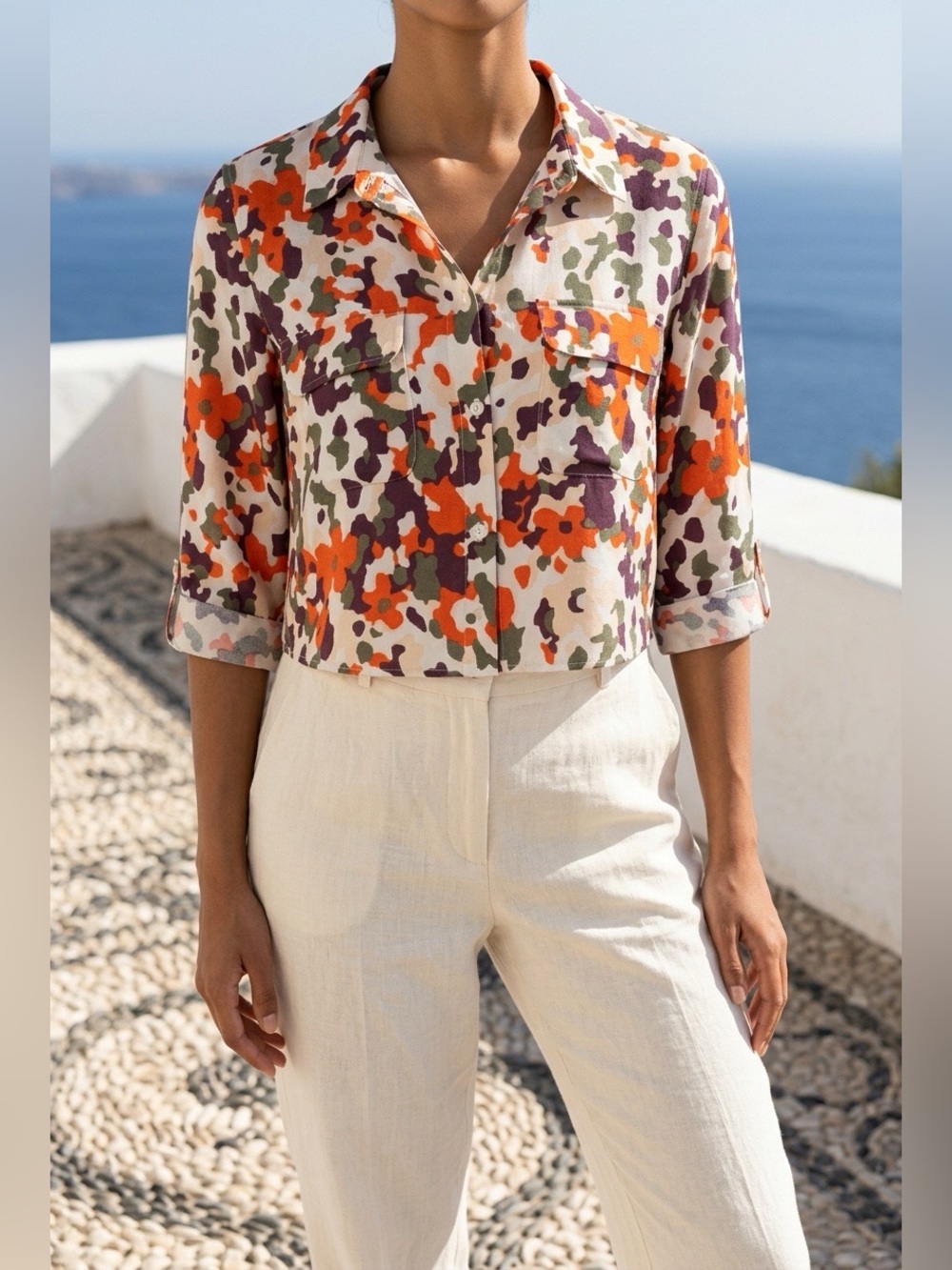 Equipment Femme Silk Shirt, Size M